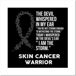 The Devil- Skin cancer Awareness Support Ribbon Posters and Art